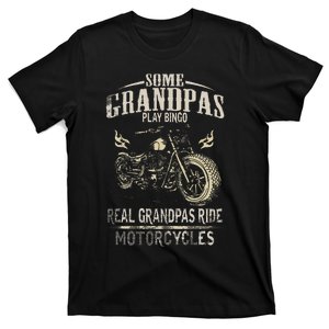 Real Grandpas Ride Motorcycle Tee Biker Grandpa T-Shirt