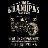 Real Grandpas Ride Motorcycle Tee Biker Grandpa 16 in Basic Backpack