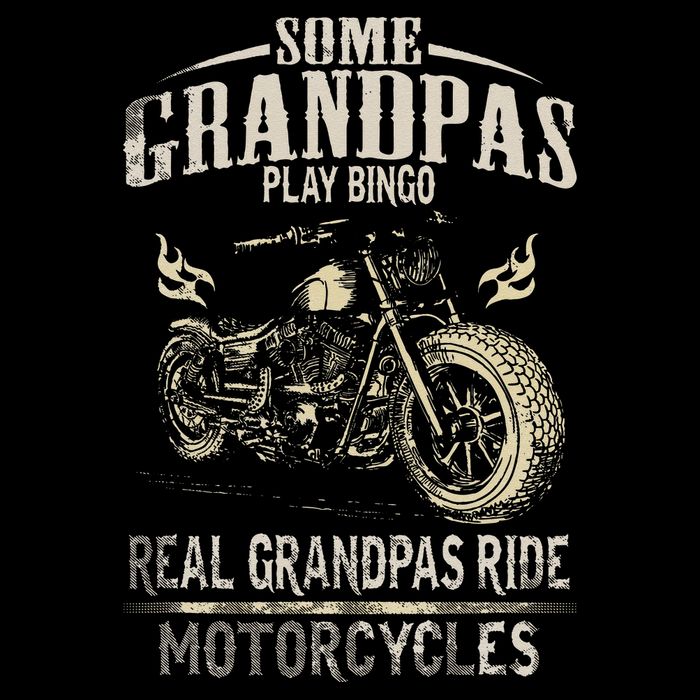 Real Grandpas Ride Motorcycle Tee Biker Grandpa 16 in Basic Backpack