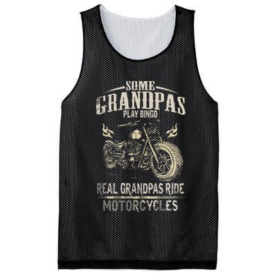 Real Grandpas Ride Motorcycle Tee Biker Grandpa Mesh Reversible Basketball Jersey Tank