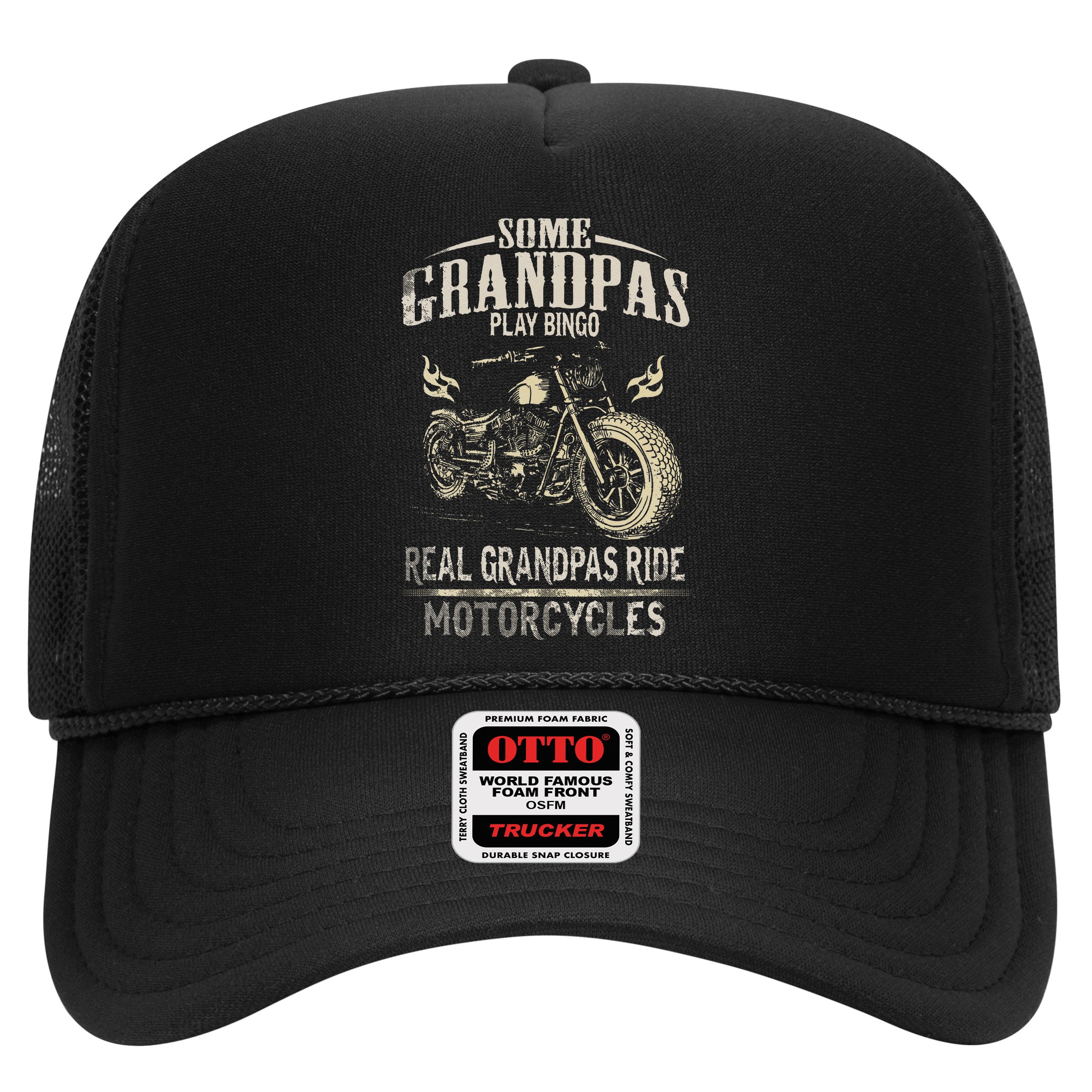 Real Grandpas Ride Motorcycle Tee Biker Grandpa Hat