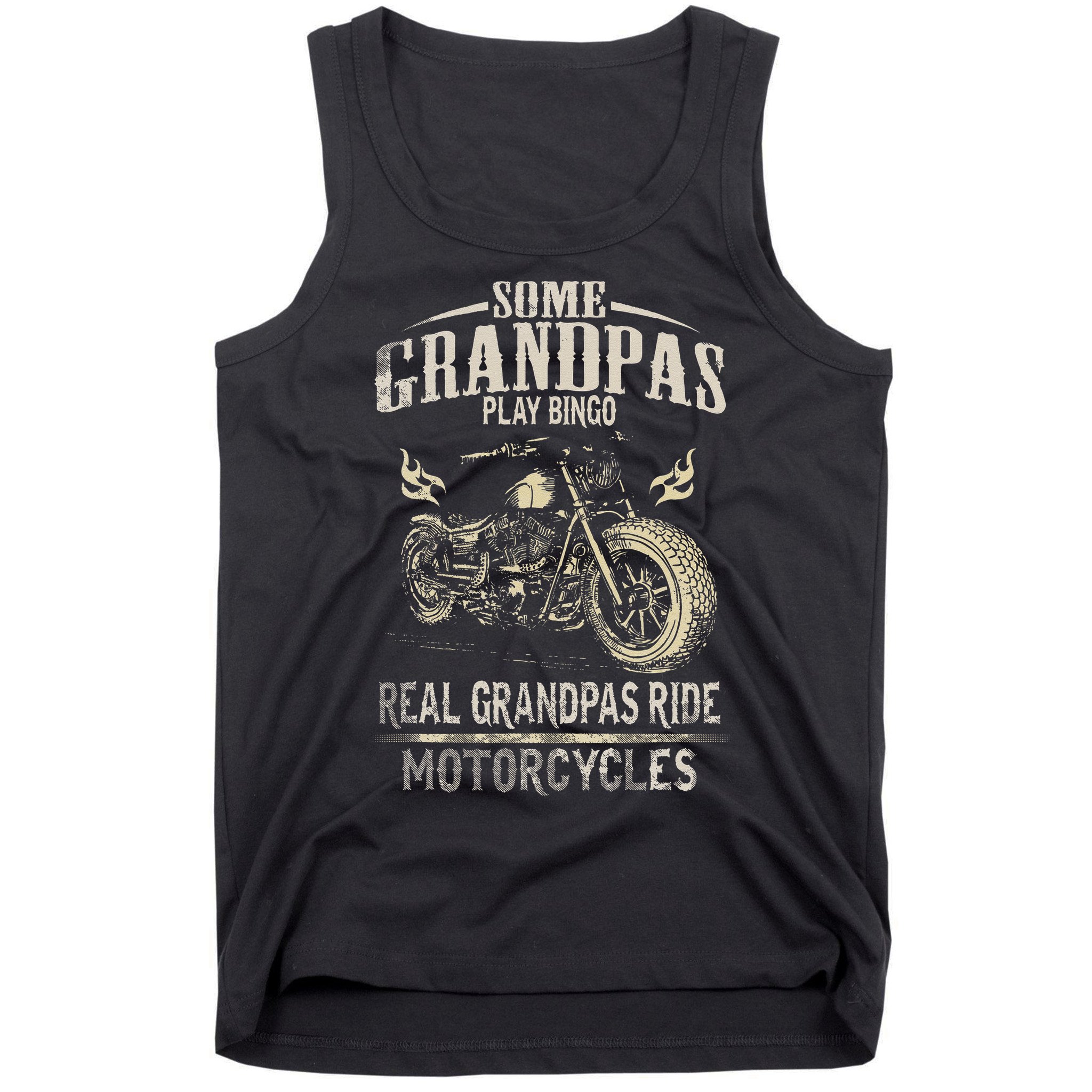 Real Grandpas Ride Motorcycle Tee Biker Grandpa Tank Top