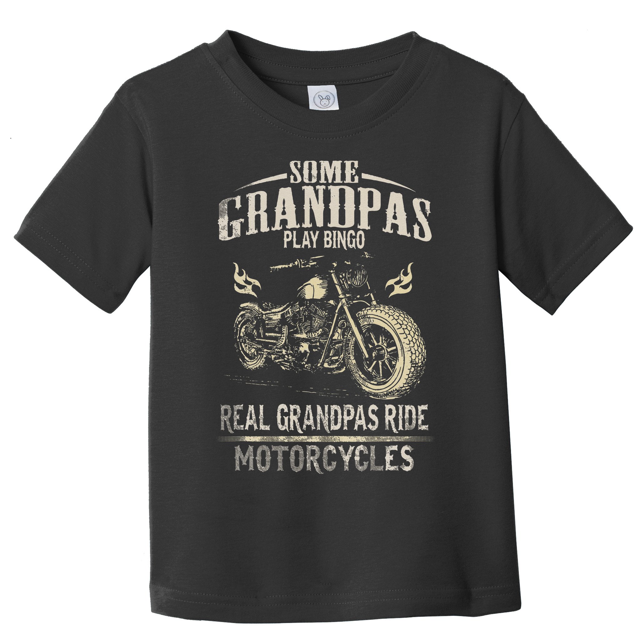 Real Grandpas Ride Motorcycle Tee Biker Grandpa Toddler T-Shirt