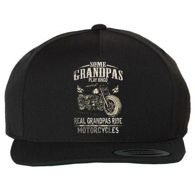 Real Grandpas Ride Motorcycle Tee Biker Grandpa Wool Snapback Cap