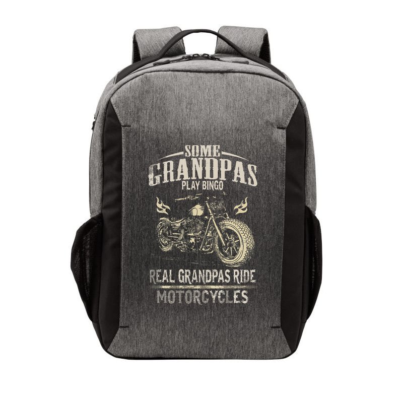Real Grandpas Ride Motorcycle Tee Biker Grandpa Vector Backpack