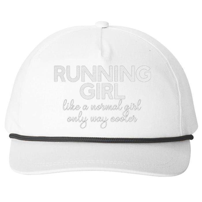 Running Girl Snapback Five-Panel Rope Hat