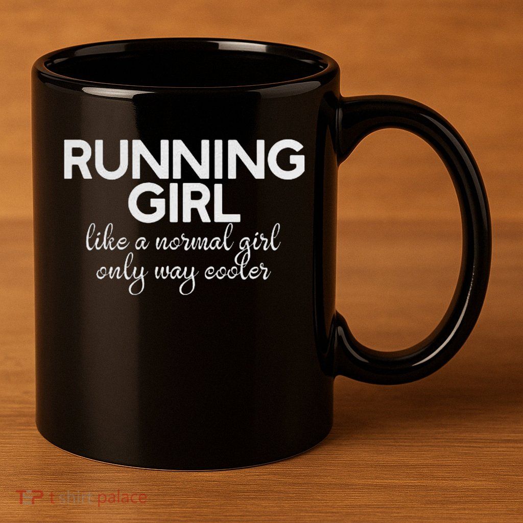 Running Girl 11oz C Handle Ceramic Mug