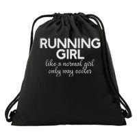 Running Girl Drawstring Bag