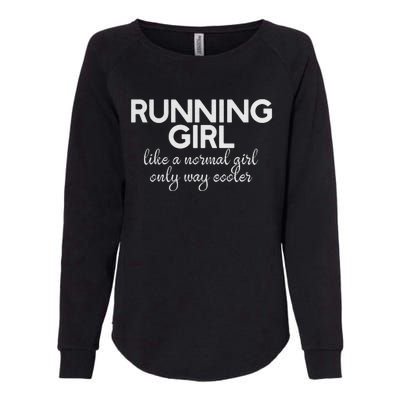 Running Girl Womens California Wash Sweatshirt