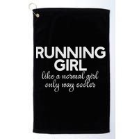 Running Girl Golf Towel