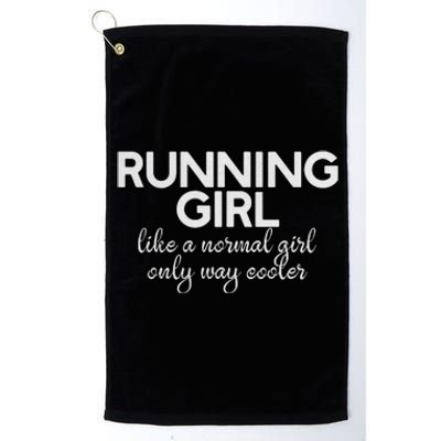 Running Girl Platinum Collection Golf Towel