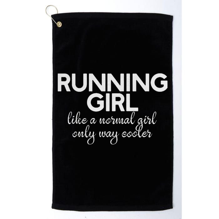 Running Girl Golf Towel