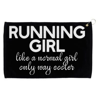 Running Girl Grommeted Golf Towel