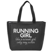 Running Girl Zip Tote Bag