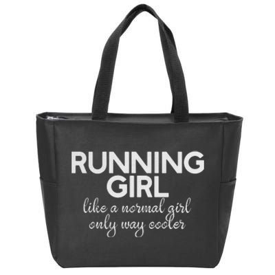 Running Girl Zip Tote Bag