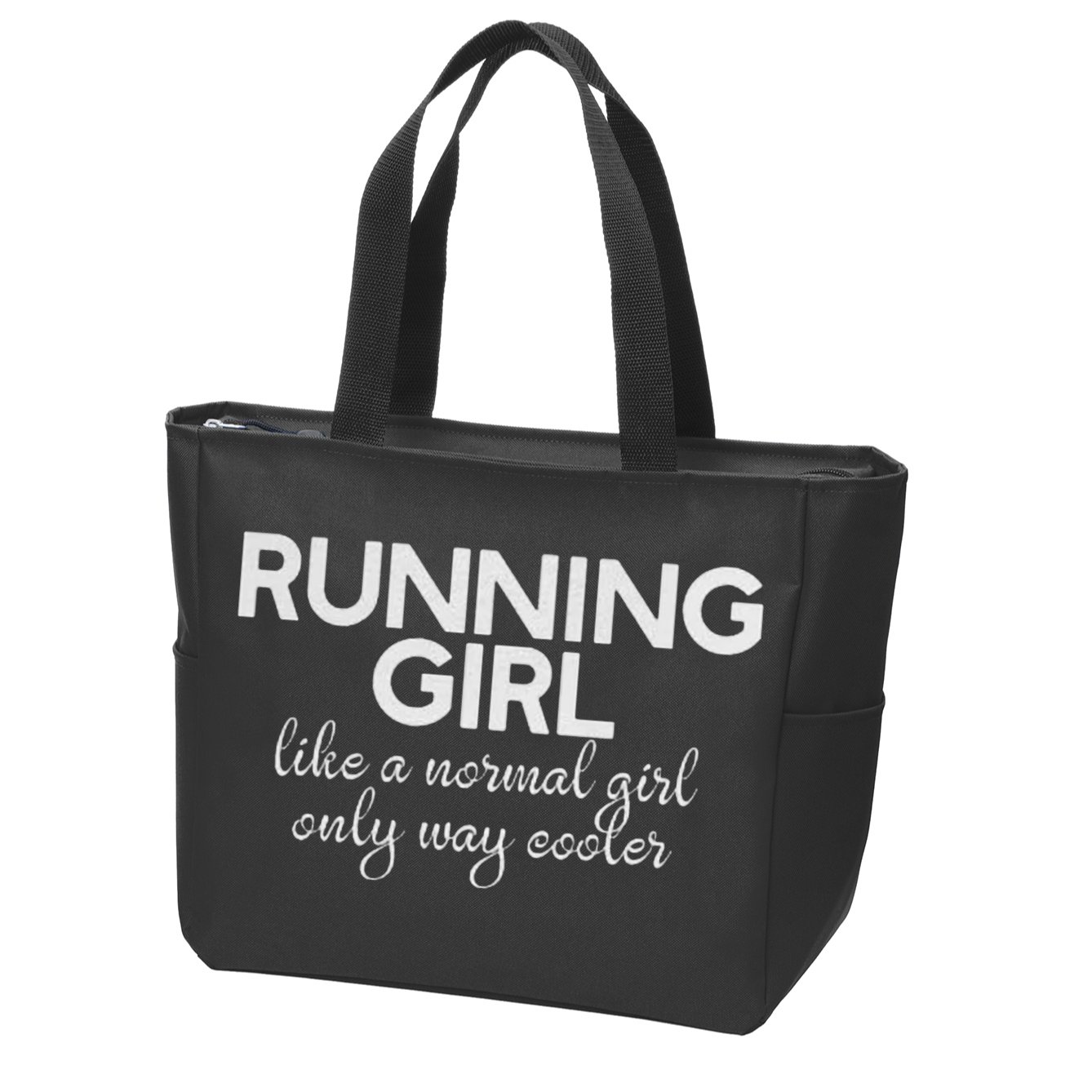 Running Girl Zip Tote Bag