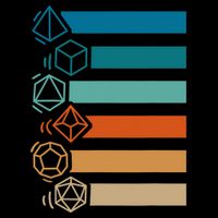 Rpg Gamer Retro Polyhedral D20 Dice Set Nerdy Button