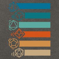 Rpg Gamer Retro Polyhedral D20 Dice Set Nerdy Cotton Canvas Backpack