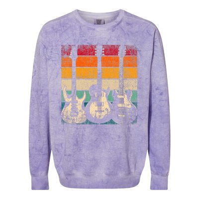 Retro Guitar Colorblast Crewneck Sweatshirt