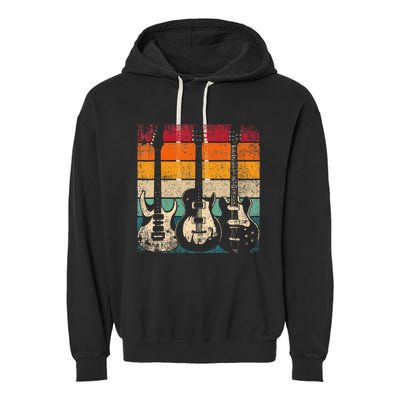 Retro Guitar Garment-Dyed Fleece Hoodie