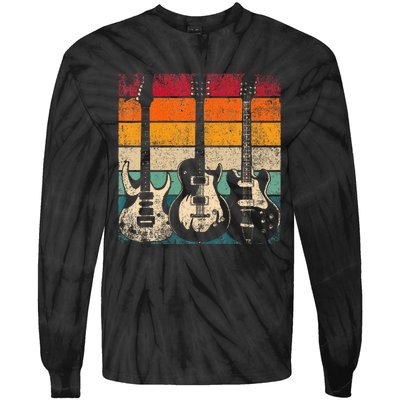 Retro Guitar Tie-Dye Long Sleeve Shirt