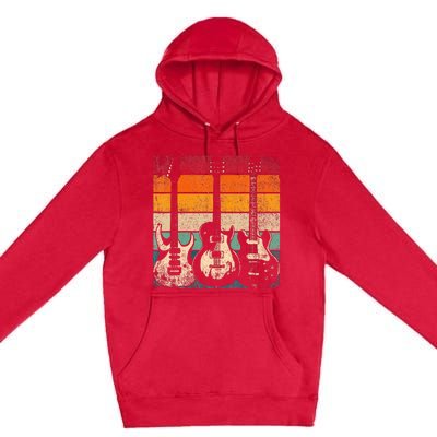 Retro Guitar Premium Pullover Hoodie