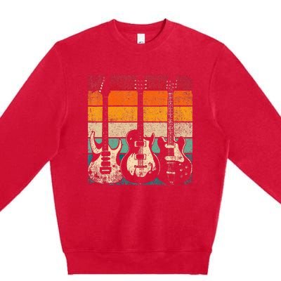 Retro Guitar Premium Crewneck Sweatshirt