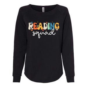 Retro Groovy Reading Squad Girls Cute Reading Teacher Womens California Wash Sweatshirt