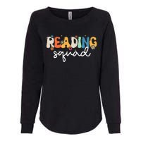 Retro Groovy Reading Squad Girls Cute Reading Teacher Womens California Wash Sweatshirt