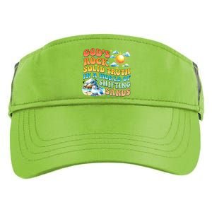 Retro GodS Rock Solid Truth Summer Camp Vbs 2024 Gift Adult Drive Performance Visor