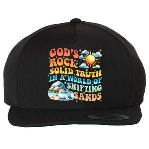 Retro GodS Rock Solid Truth Summer Camp Vbs 2024 Gift Wool Snapback Cap