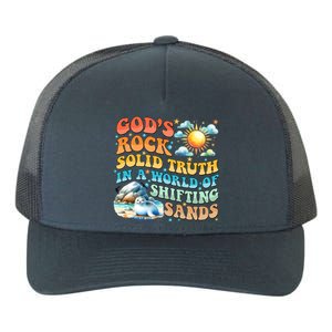 Retro GodS Rock Solid Truth Summer Camp Vbs 2024 Gift Yupoong Adult 5-Panel Trucker Hat