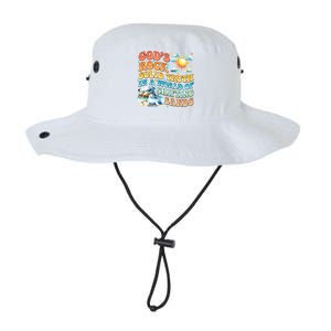 Retro GodS Rock Solid Truth Summer Camp Vbs 2024 Gift Legacy Cool Fit Booney Bucket Hat