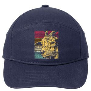 Retro Goat 7-Panel Snapback Hat