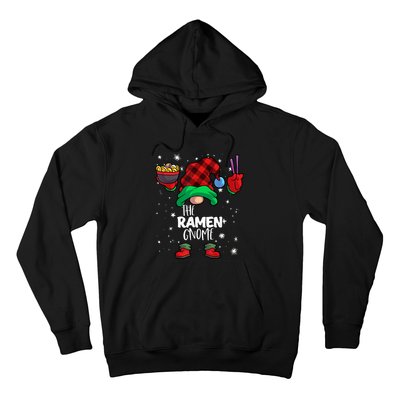 Ramen Gnome Red Buffalo Plaid Matching Family Christmars Hoodie