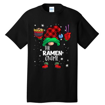 Ramen Gnome Red Buffalo Plaid Matching Family Christmars Tall T-Shirt