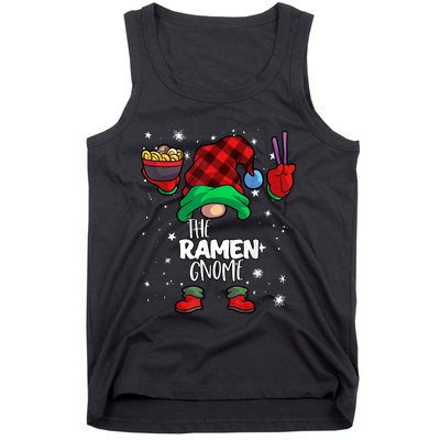 Ramen Gnome Red Buffalo Plaid Matching Family Christmars Tank Top