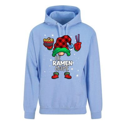 Ramen Gnome Red Buffalo Plaid Matching Family Christmars Unisex Surf Hoodie