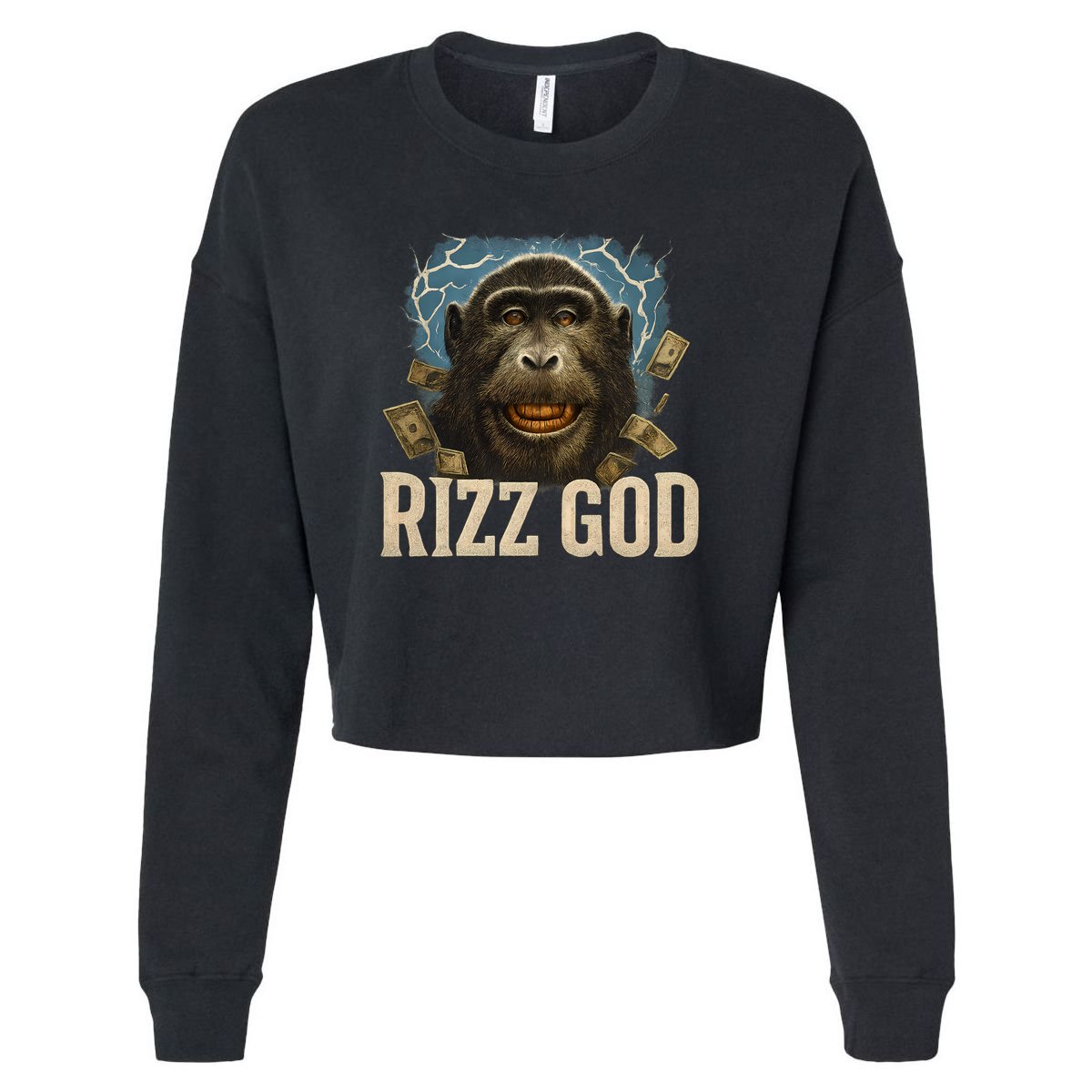 Rizz God Cropped Pullover Crew