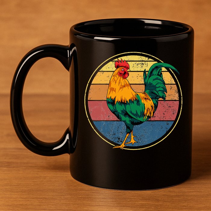 Rooster Gift 11oz C Handle Ceramic Mug