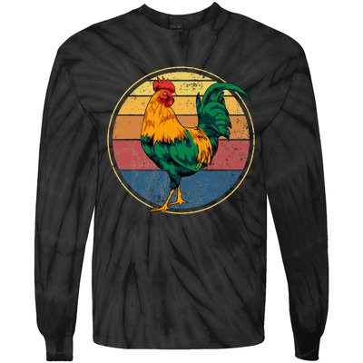 Rooster Gift Tie-Dye Long Sleeve Shirt