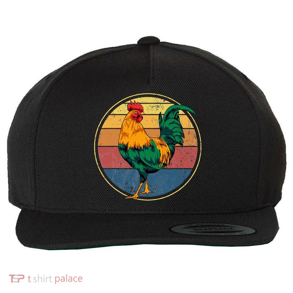 Rooster Gift Wool Snapback Cap