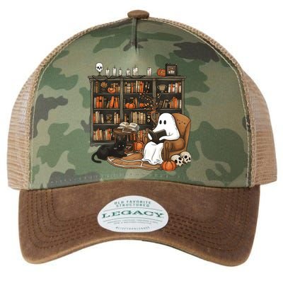 Retro Ghost Reading Books Legacy Tie Dye Trucker Hat