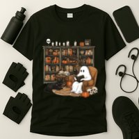 Retro Ghost Reading Books T-Shirt
