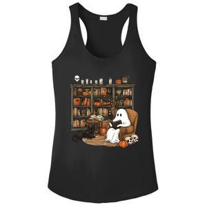 Retro Ghost Reading Books Ladies PosiCharge Competitor Racerback Tank