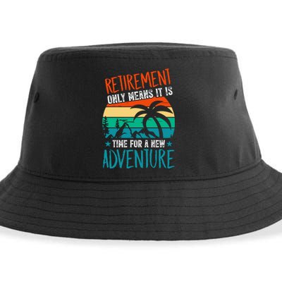 Retirement Gift Retired New Adventure Sustainable Bucket Hat