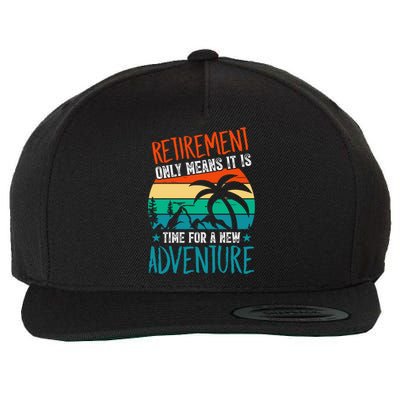 Retirement Gift Retired New Adventure Wool Snapback Cap