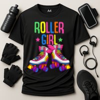 Roller Girl Roller Skates Skating Cooling Performance Crew T-Shirt