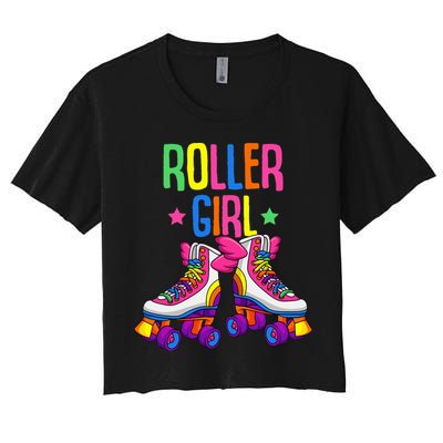 Roller Girl Roller Skates Skating Crop Top