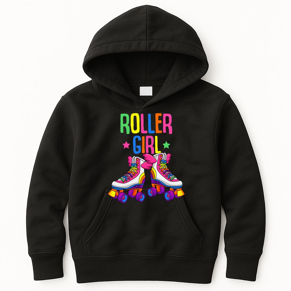 Roller Girl Roller Skates Skating Kids Hoodie
